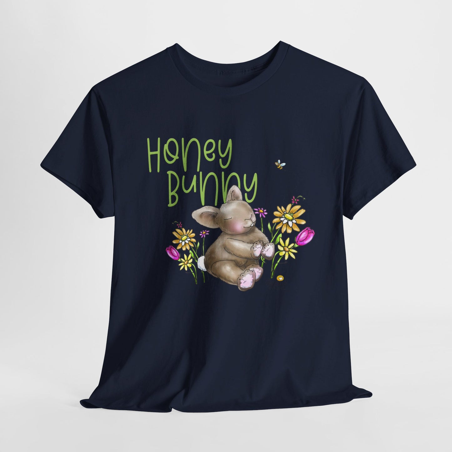 Honey Bunny by The Giggle Network, Spring Tshirt, Bunny shirt, Springtime designs, flowers tshirt by the GIggle Network