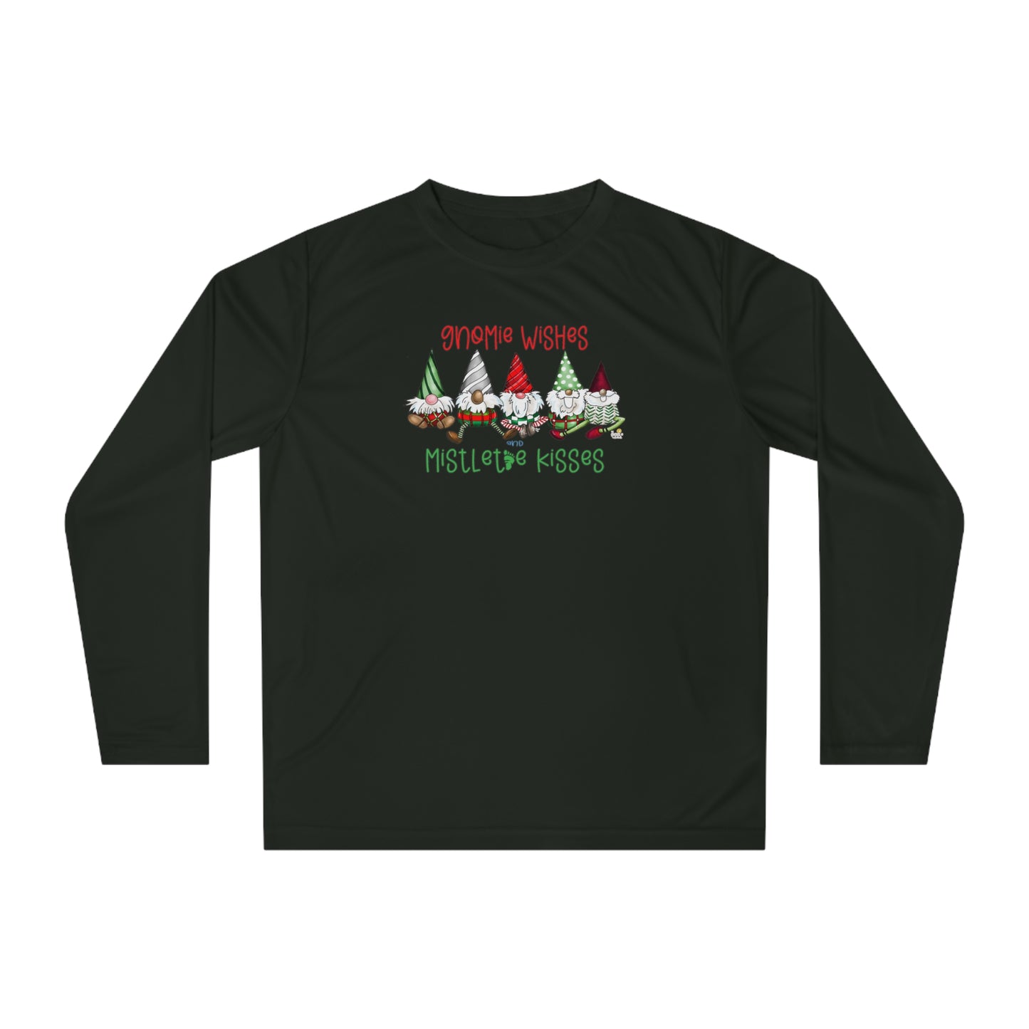 Gnomie Wishes and Mistletoes Kisses Long Sleeve Shirt by The Giggle Network