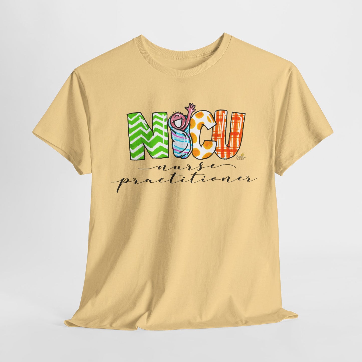 Nurse Practitioner Tee with Baby Swaddle Design