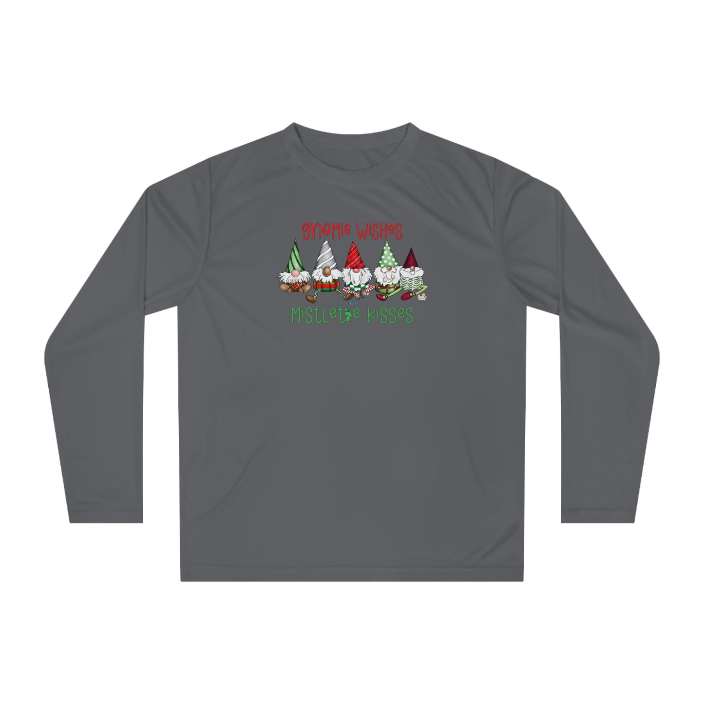 Gnomie Wishes and Mistletoes Kisses Long Sleeve Shirt by The Giggle Network