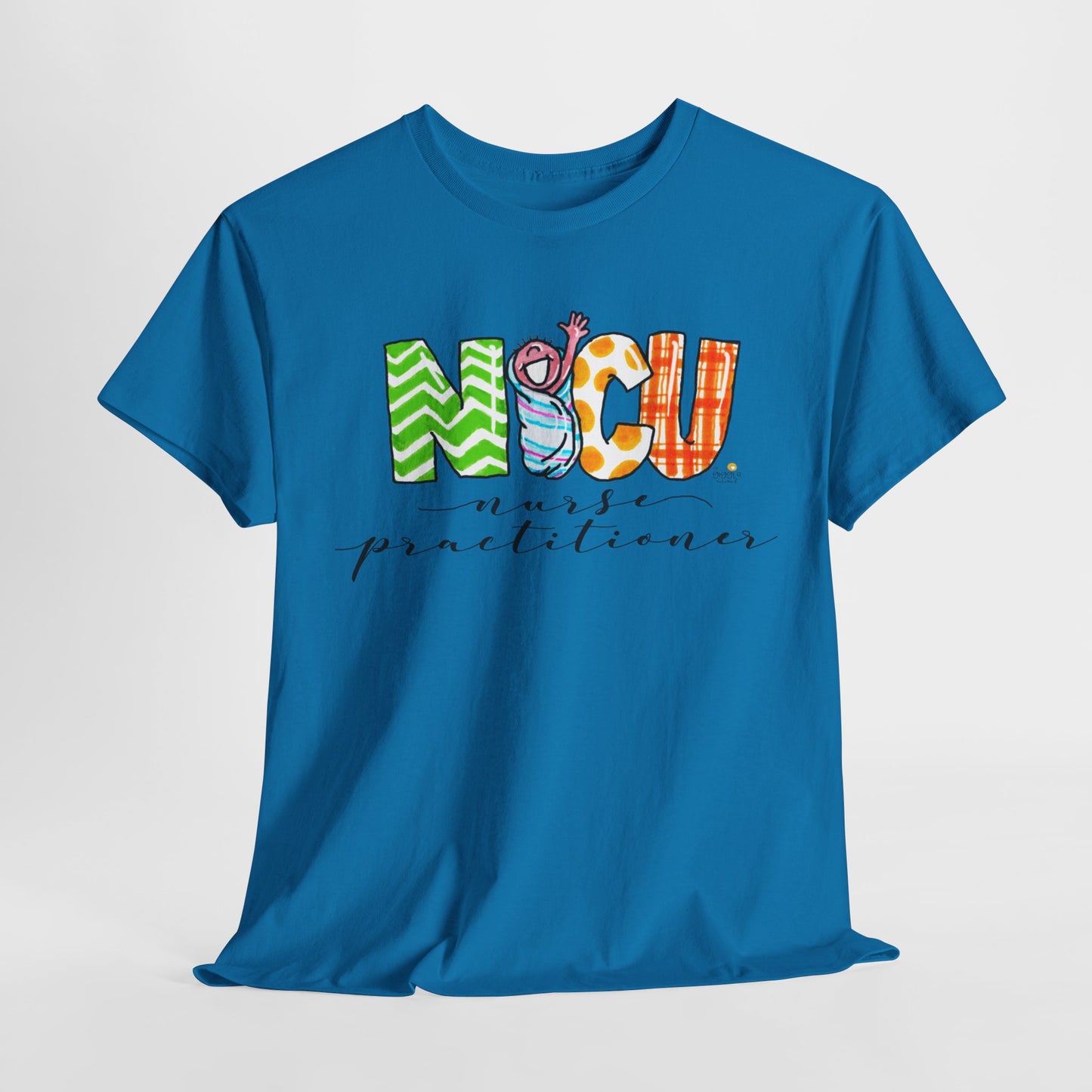Nurse Practitioner Tee with Baby Swaddle Design