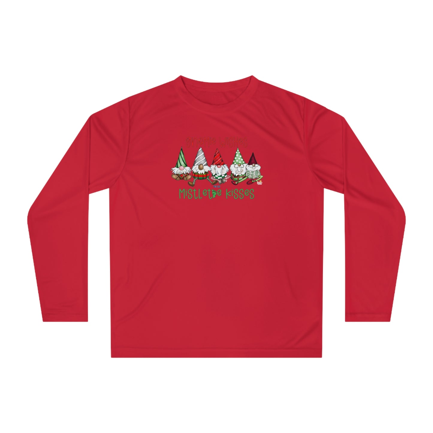 Gnomie Wishes and Mistletoes Kisses Long Sleeve Shirt by The Giggle Network