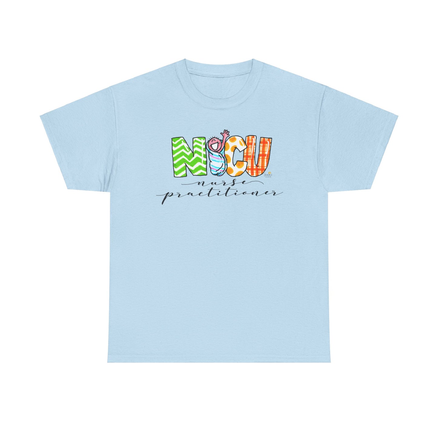 Nurse Practitioner Tee with Baby Swaddle Design