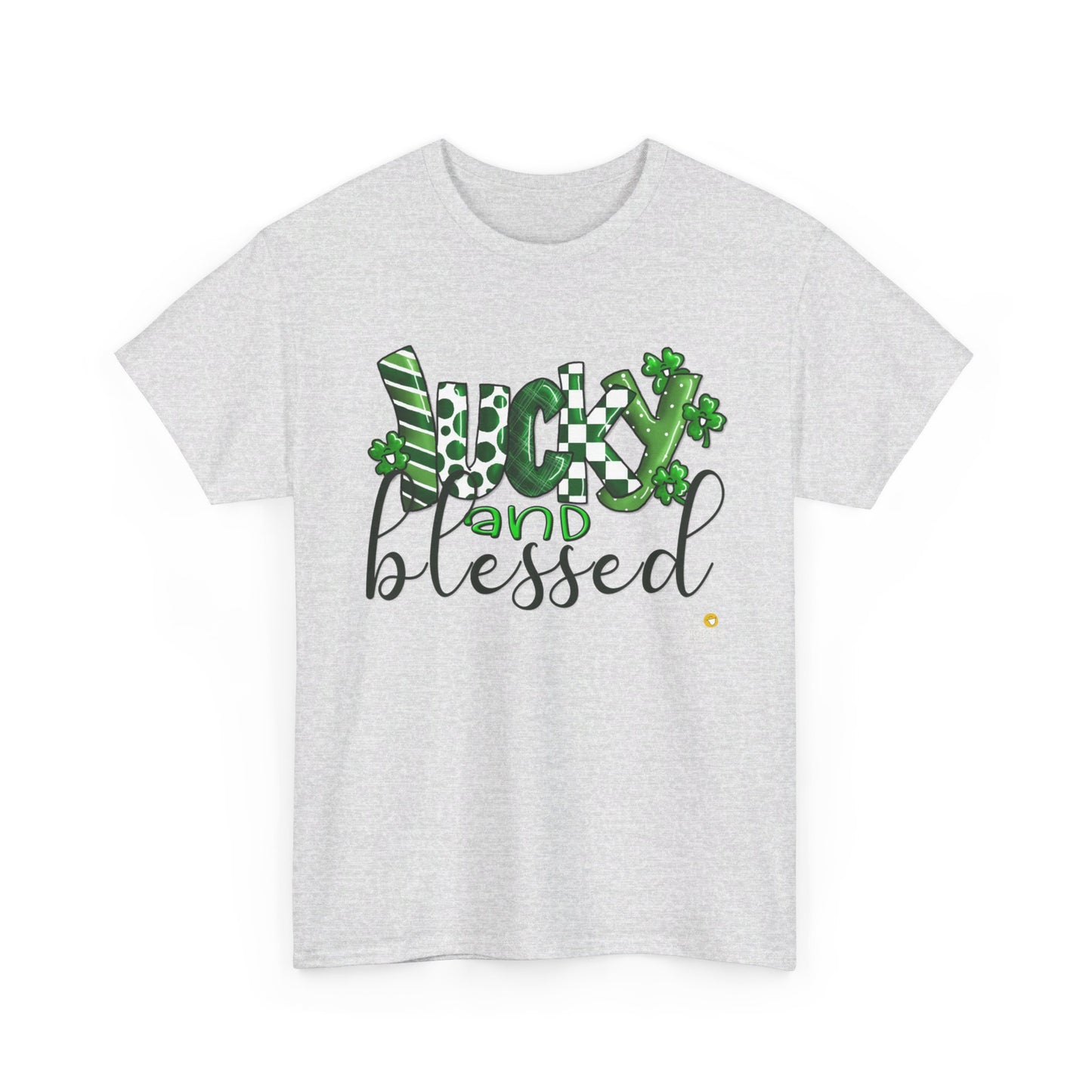 Lucky and blessed tshirt, Clovers,  St Patricks day tshirt, Lucky and Blessed by The Giggle Network,All images are Copyrighted by Laurie Repetto and The GIggle Network, and cannot be reproduced without written and dated permission from the artist.