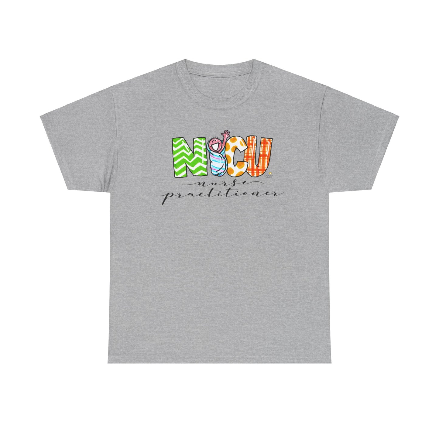 Nurse Practitioner Tee with Baby Swaddle Design