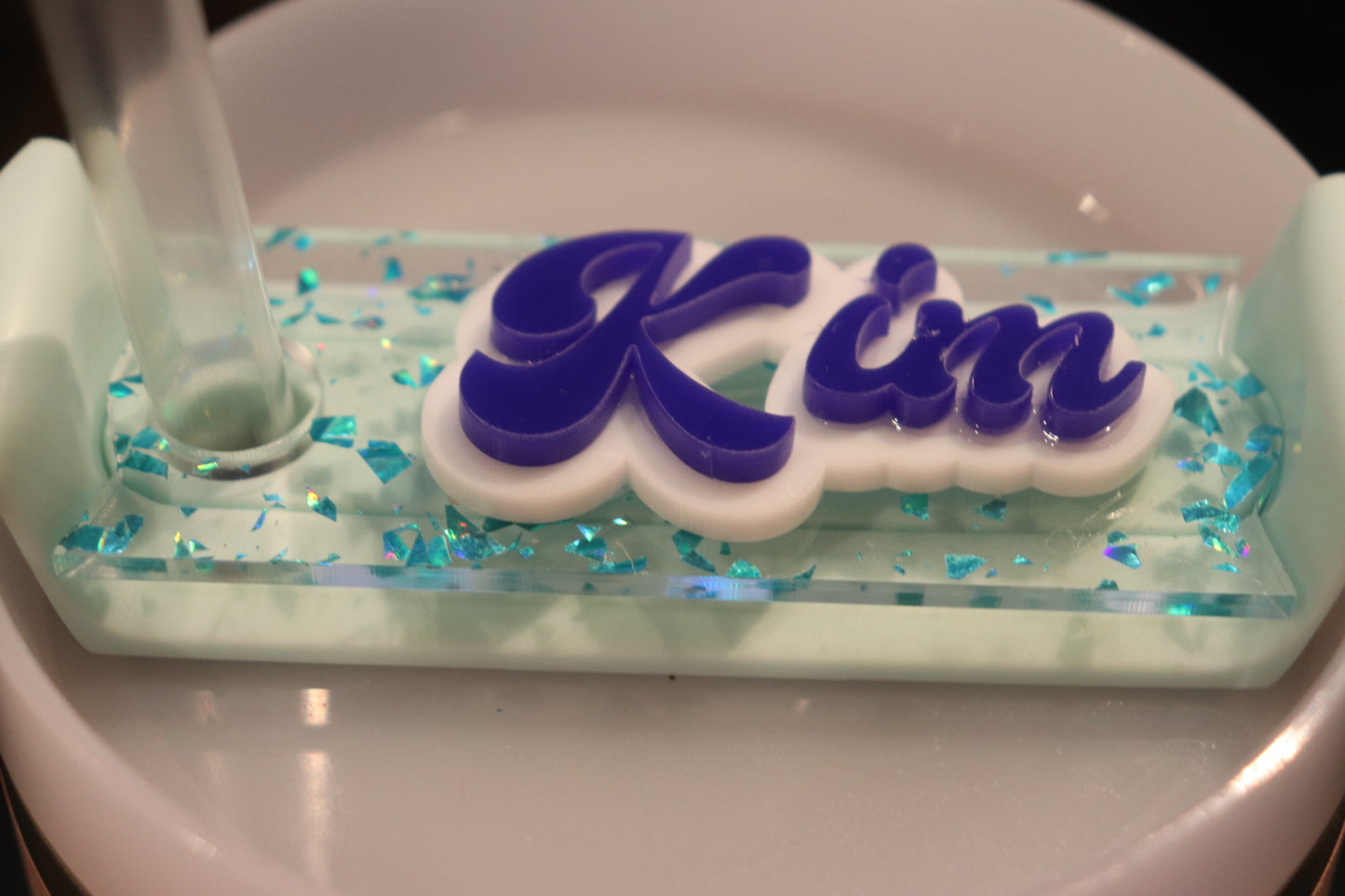 Tumbler Acrylic Name Topper