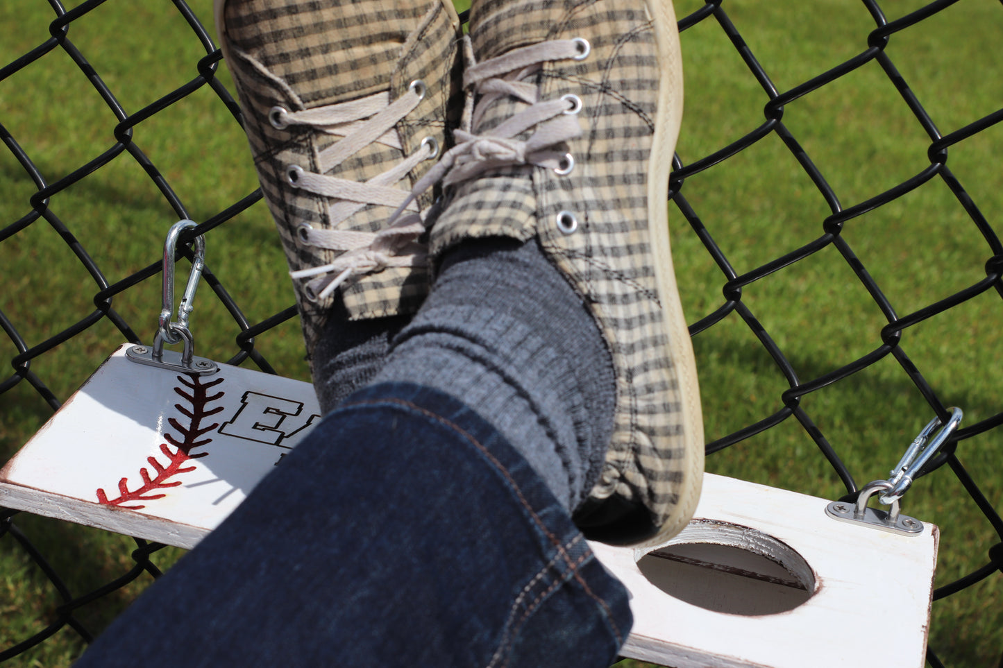 Sports Footrest for Chain Link Fencing and Wagon by RepettoPencraft and Engraving