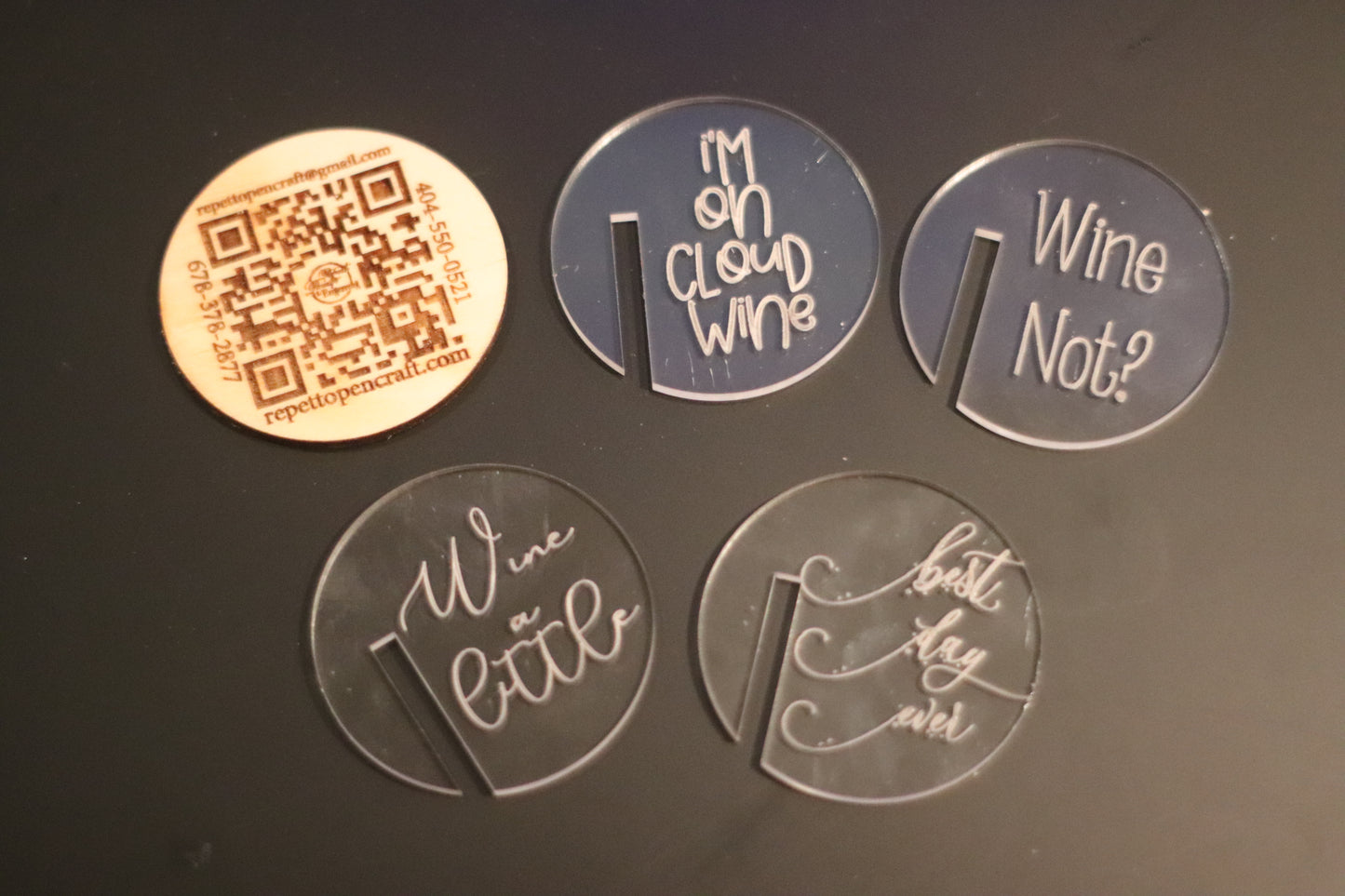 Acrylic Wine Glass Charms