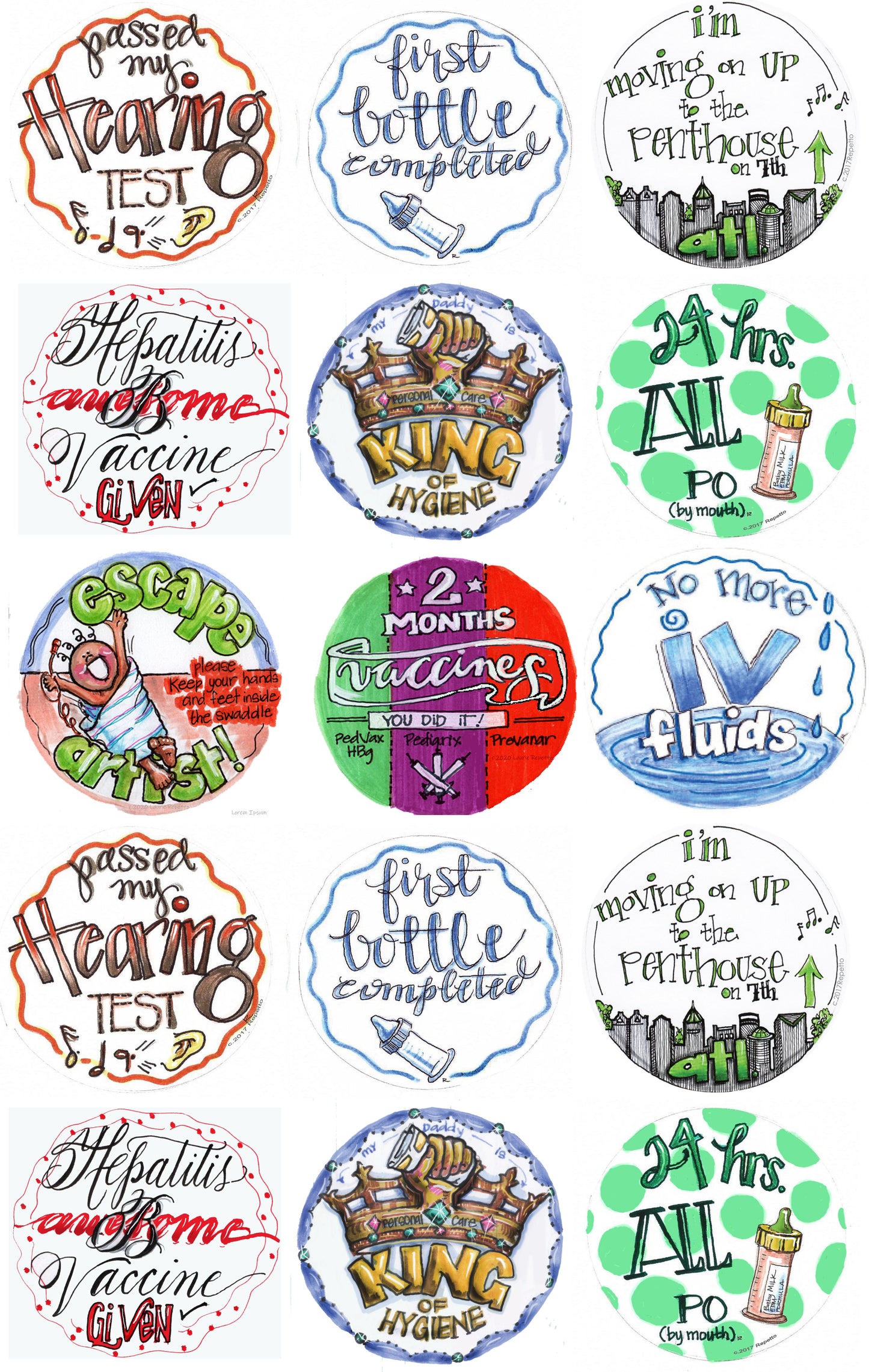 Milestone Badges created by The Giggle Network