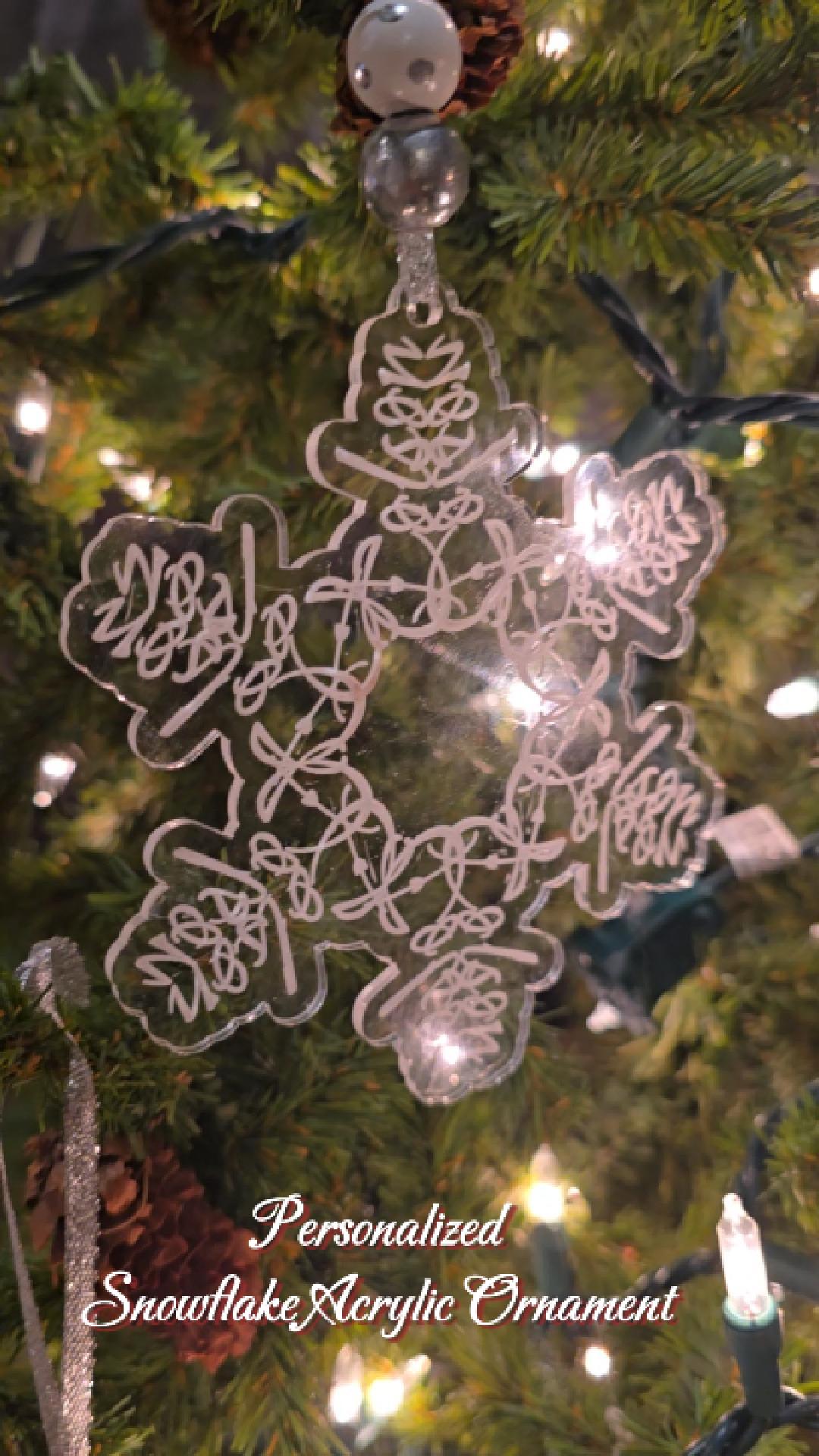 Snowflake Name Ornament- Acrylic