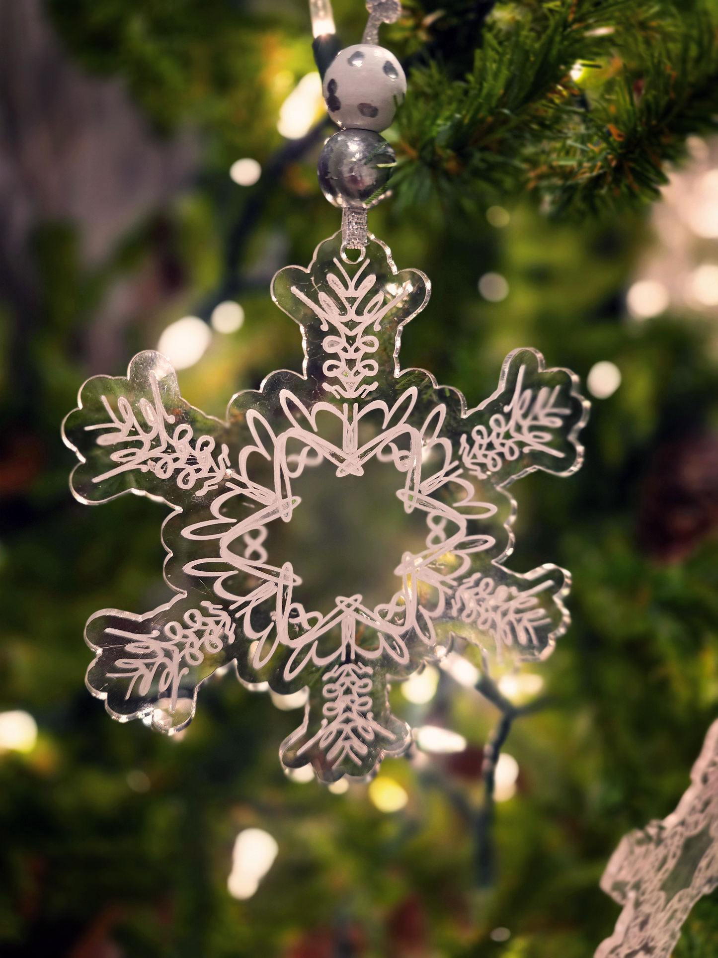 Snowflake Name Ornament- Acrylic