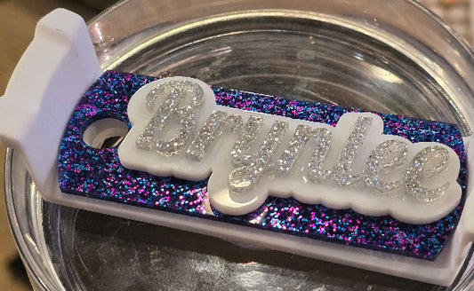 Tumbler Acrylic Name Topper
