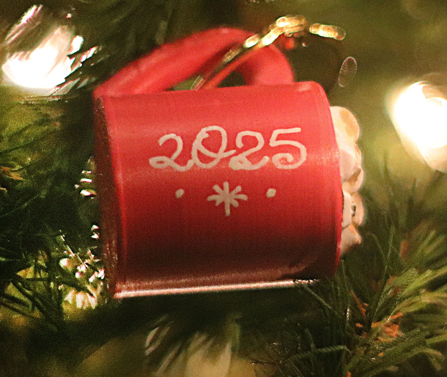 Handpainted Hot Cocoa Cup KeyChain or Ornament