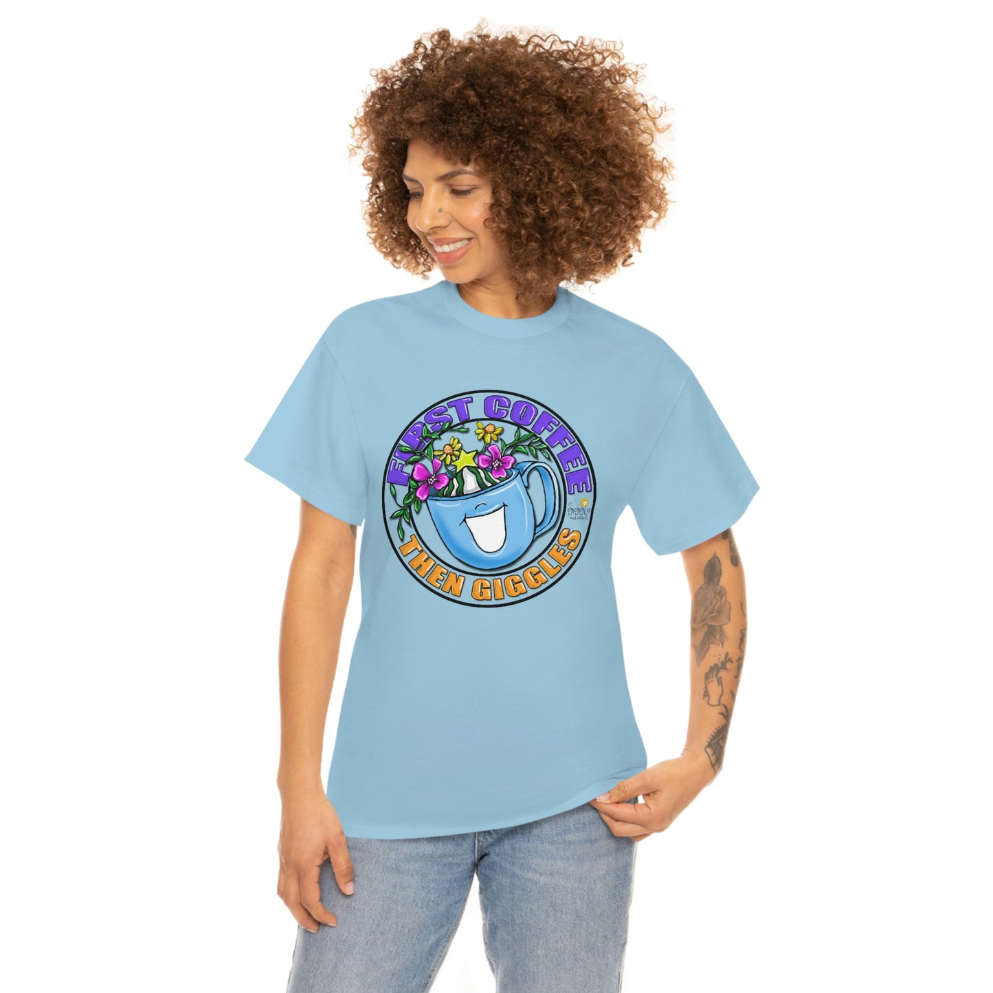 FIrst Coffee Then Giggles (FULL COLOR) by The Giggle Network (TM) created and Illustrated by Laurie Repetto