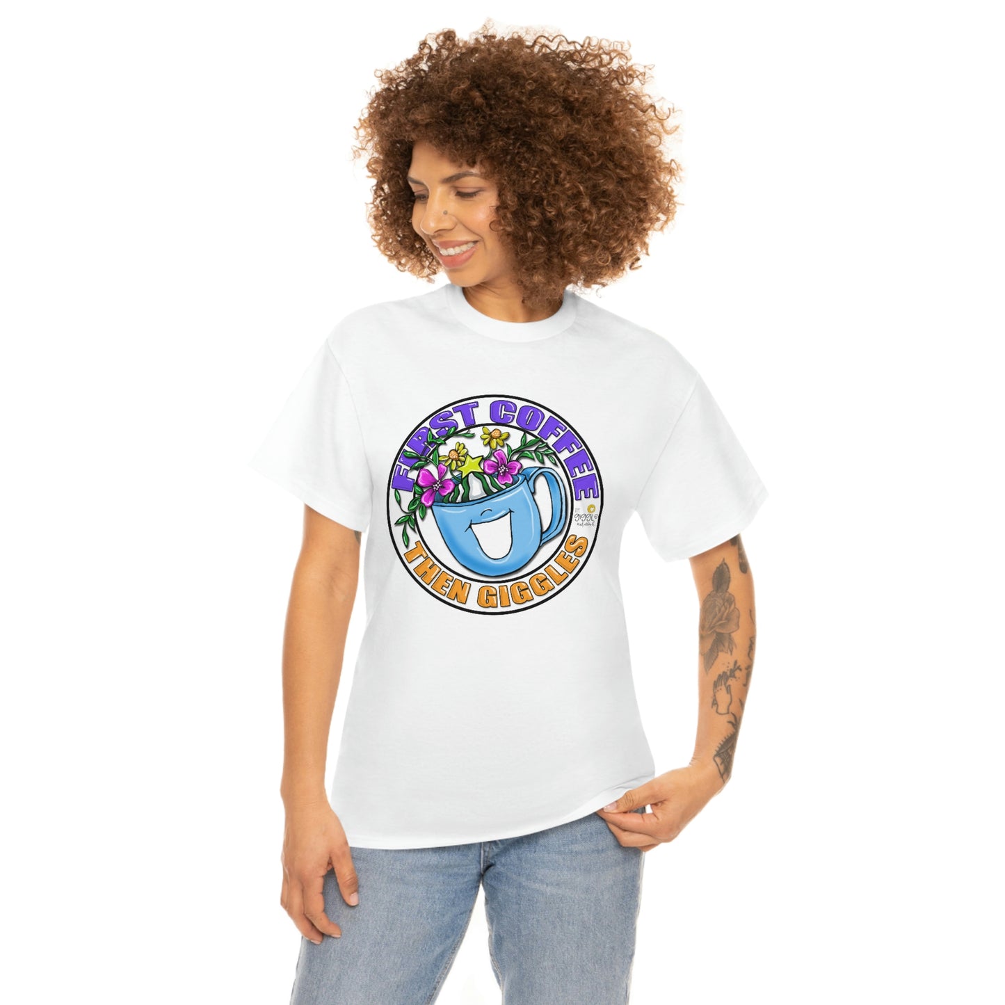 FIrst Coffee Then Giggles (FULL COLOR) by The Giggle Network (TM) created and Illustrated by Laurie Repetto