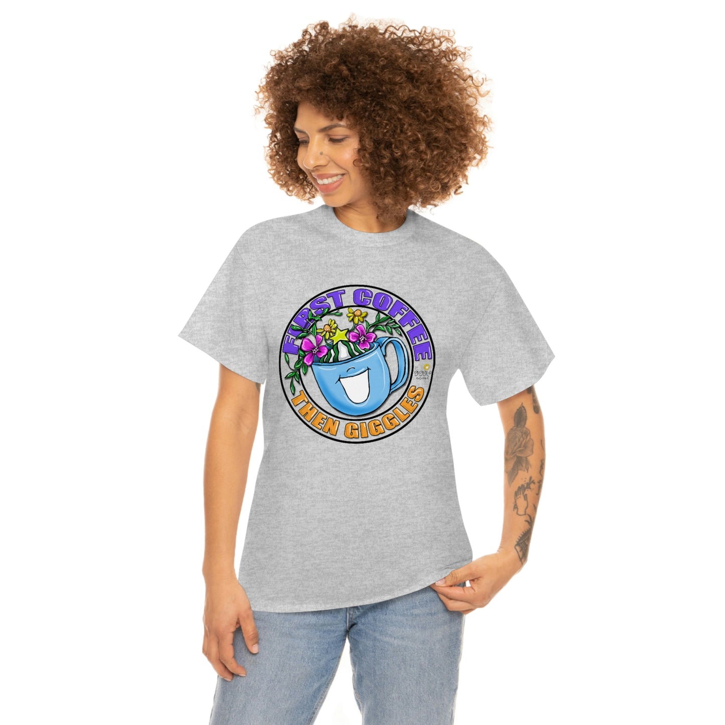 FIrst Coffee Then Giggles (FULL COLOR) by The Giggle Network (TM) created and Illustrated by Laurie Repetto