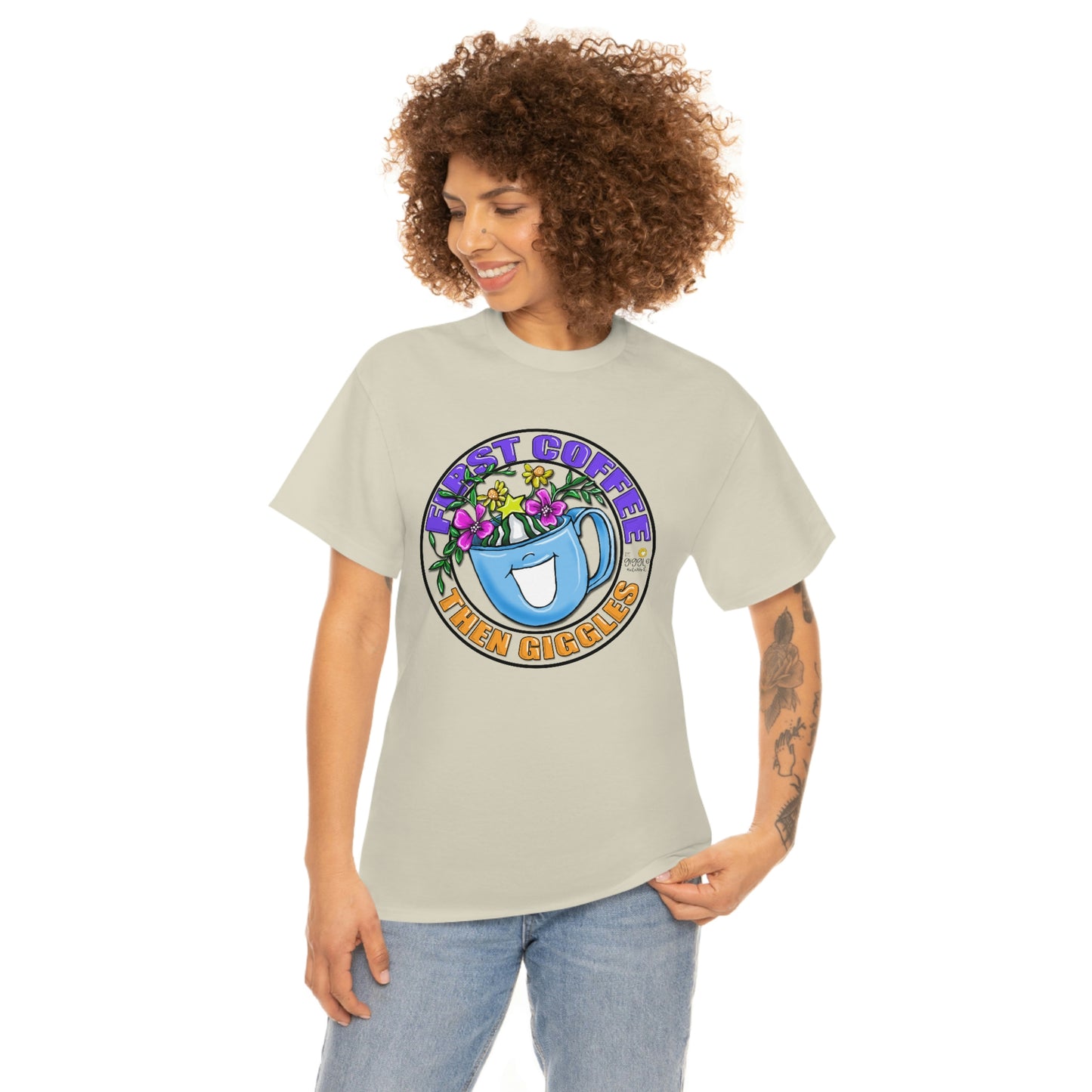 FIrst Coffee Then Giggles (FULL COLOR) by The Giggle Network (TM) created and Illustrated by Laurie Repetto