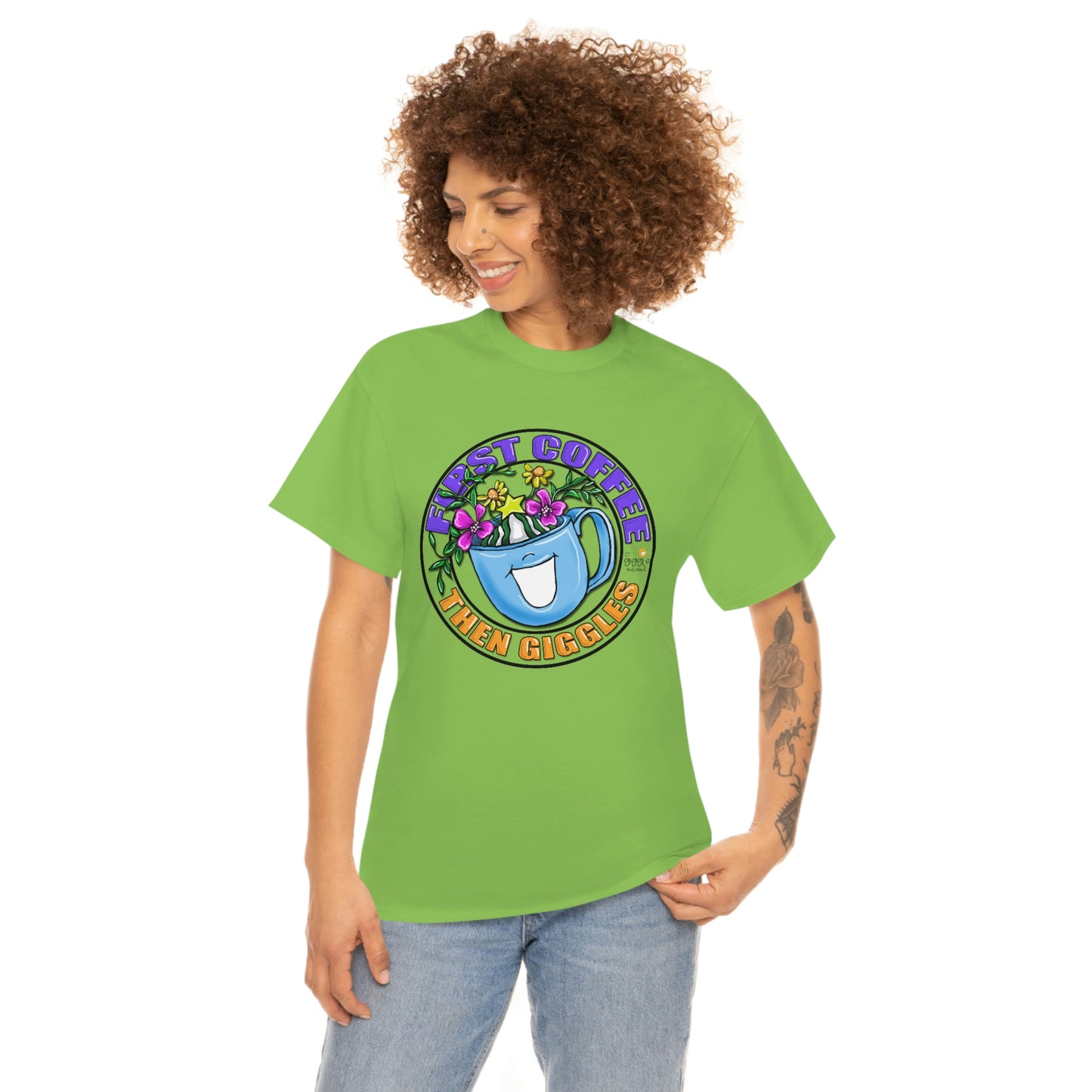FIrst Coffee Then Giggles (FULL COLOR) by The Giggle Network (TM) created and Illustrated by Laurie Repetto