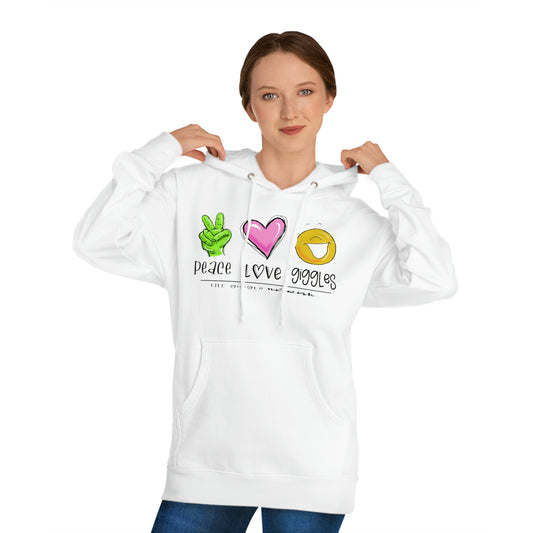 Peace Love Giggles Sweat by The Giggle Network