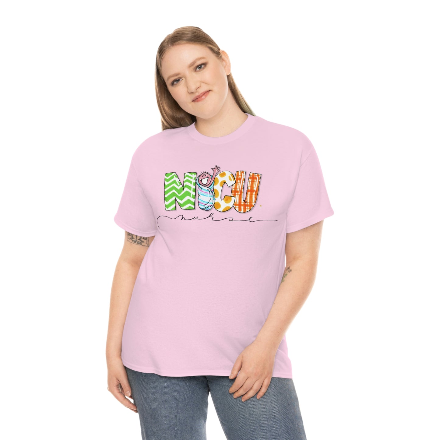 Nicu Nurse w Swaddle from The Giggle Network (TM), NICU Nurse Tshirt, Nicu nurse with baby swaddled, NICU Nurse gift, Nurse Gifts, Nicu Nurse tshirt