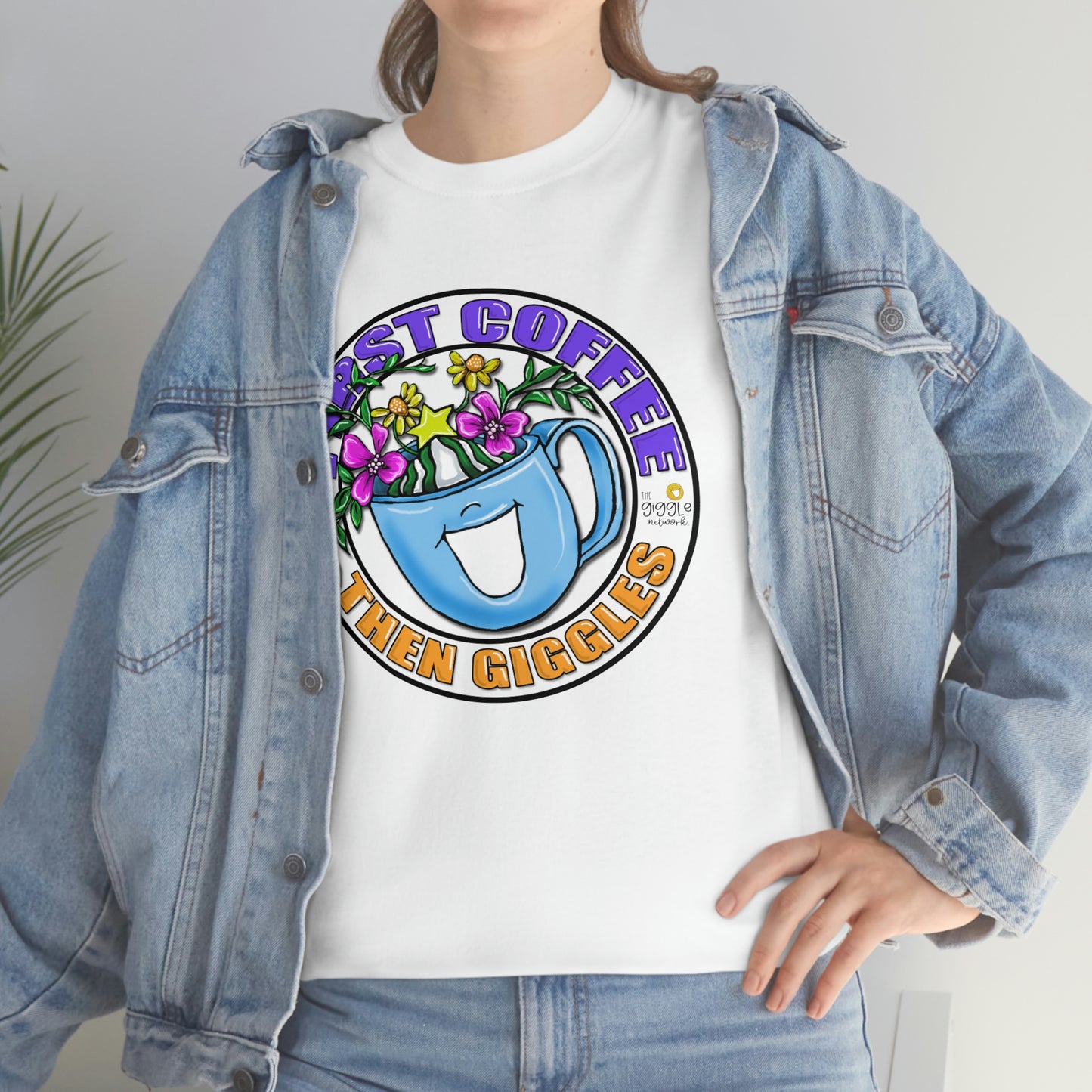 FIrst Coffee Then Giggles (FULL COLOR) by The Giggle Network (TM) created and Illustrated by Laurie Repetto