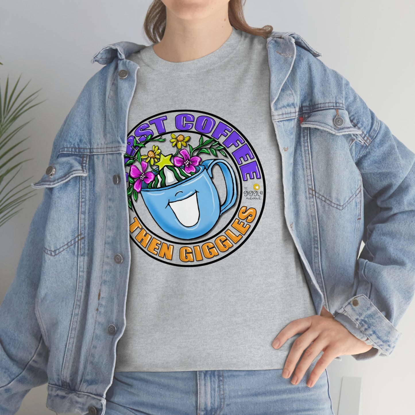 FIrst Coffee Then Giggles (FULL COLOR) by The Giggle Network (TM) created and Illustrated by Laurie Repetto