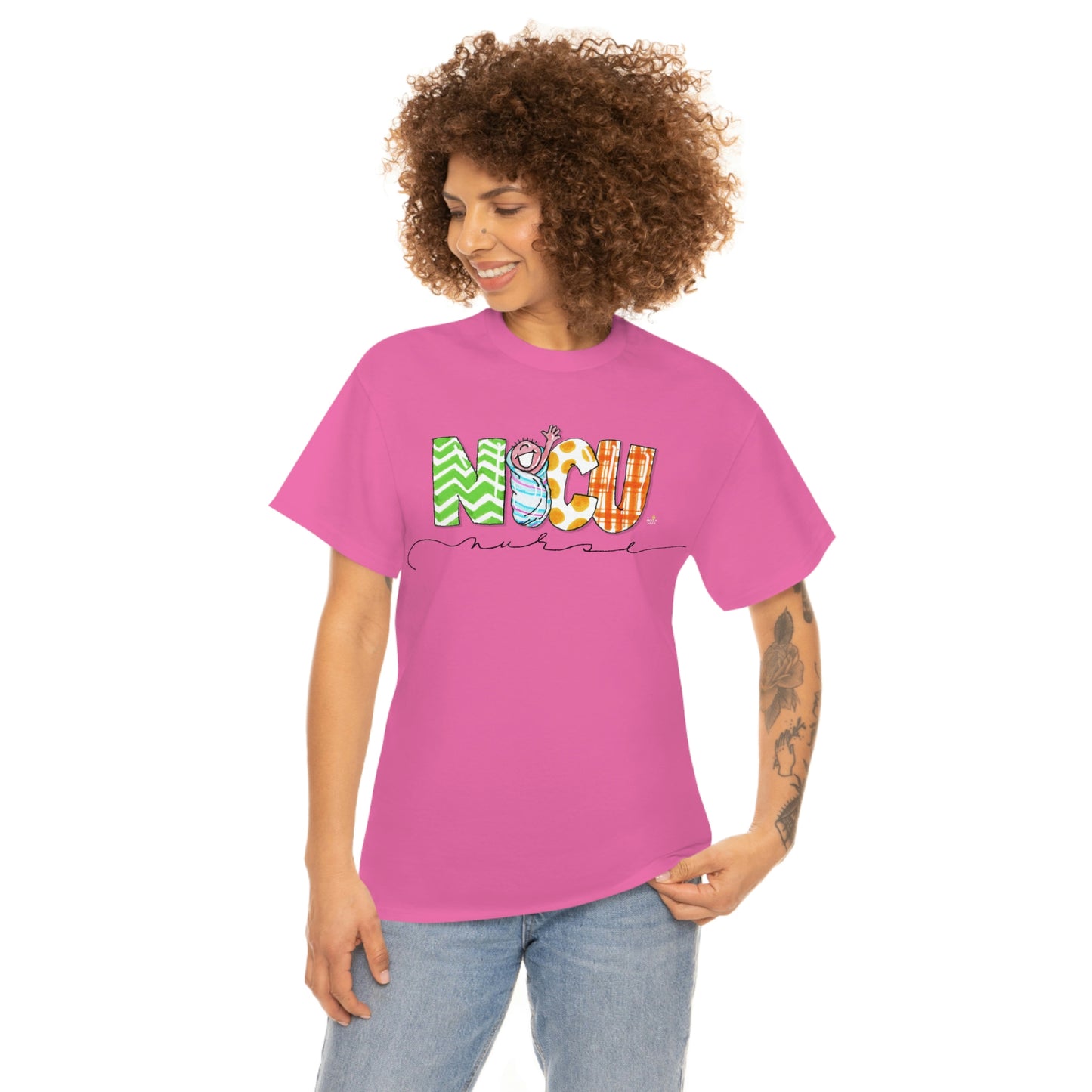 Nicu Nurse w Swaddle from The Giggle Network (TM), NICU Nurse Tshirt, Nicu nurse with baby swaddled, NICU Nurse gift, Nurse Gifts, Nicu Nurse tshirt
