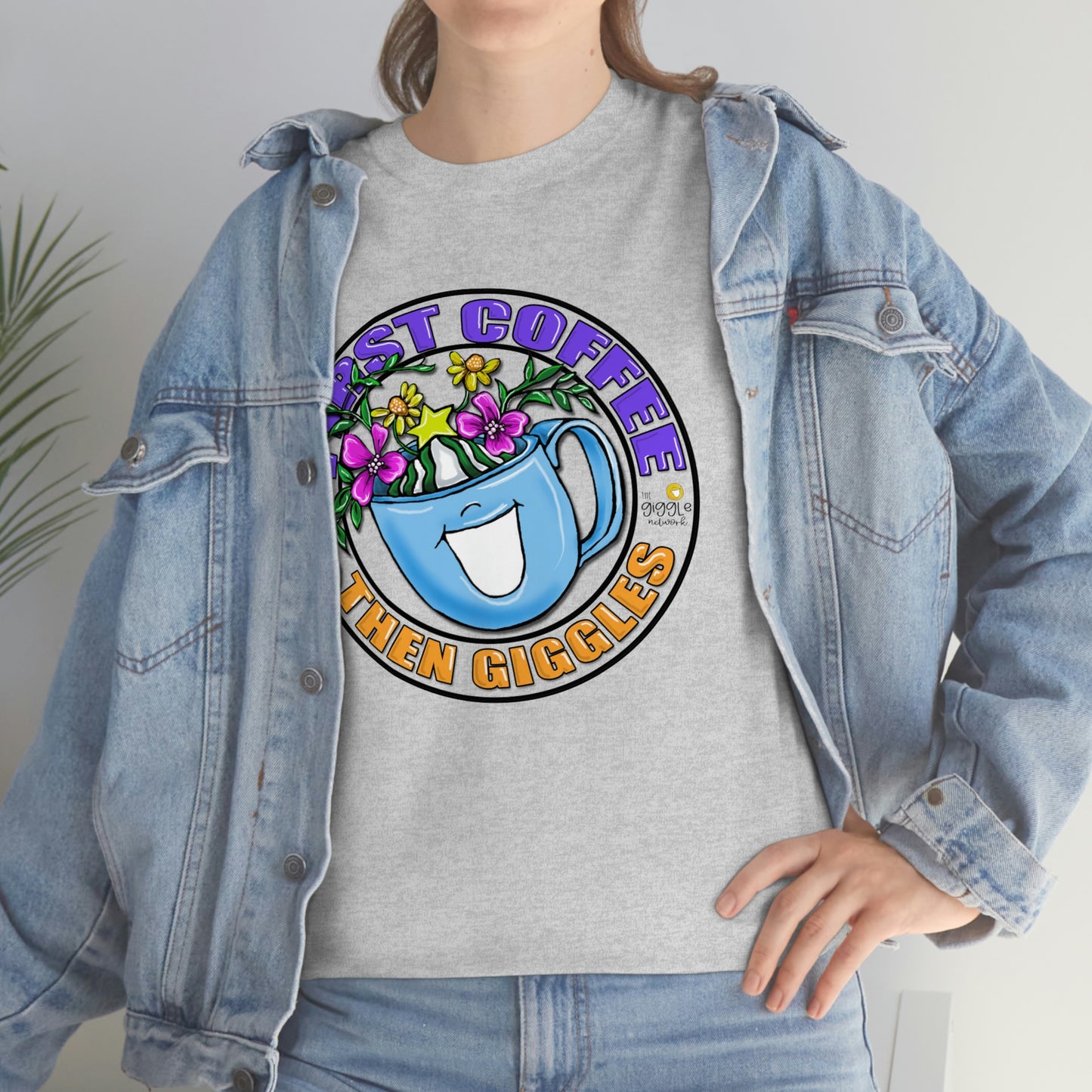 FIrst Coffee Then Giggles (FULL COLOR) by The Giggle Network (TM) created and Illustrated by Laurie Repetto
