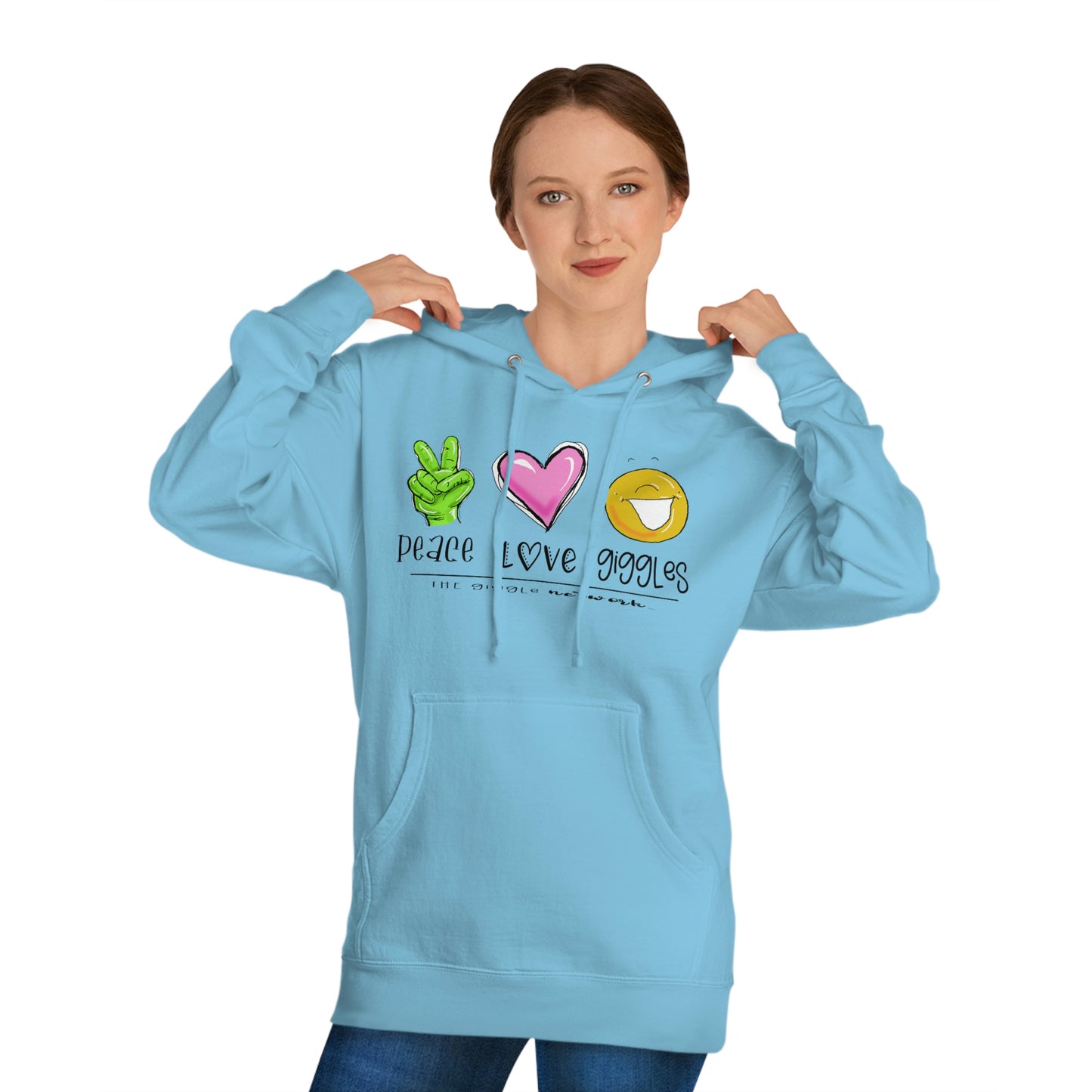 Peace Love Giggles Sweat by The Giggle Network