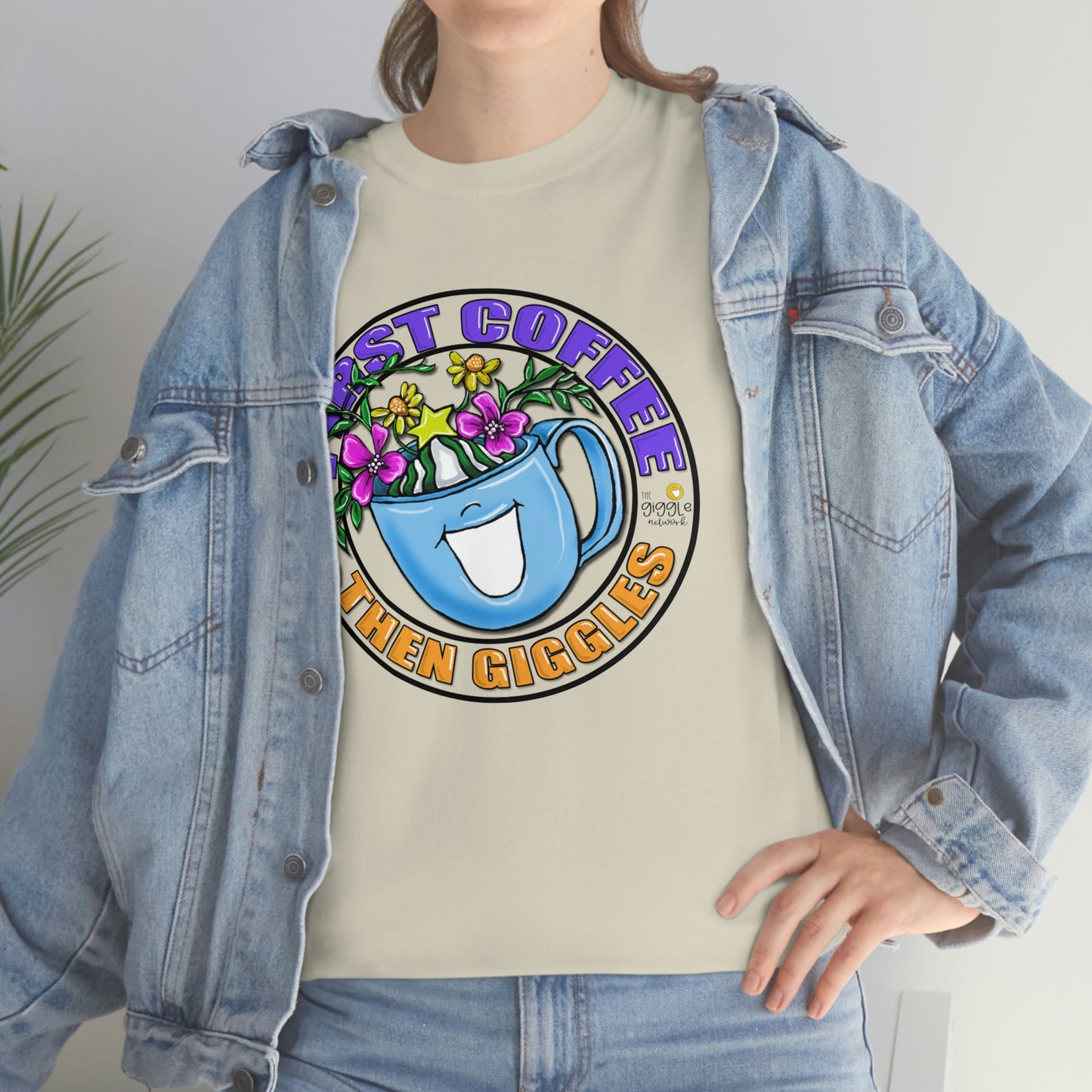 FIrst Coffee Then Giggles (FULL COLOR) by The Giggle Network (TM) created and Illustrated by Laurie Repetto
