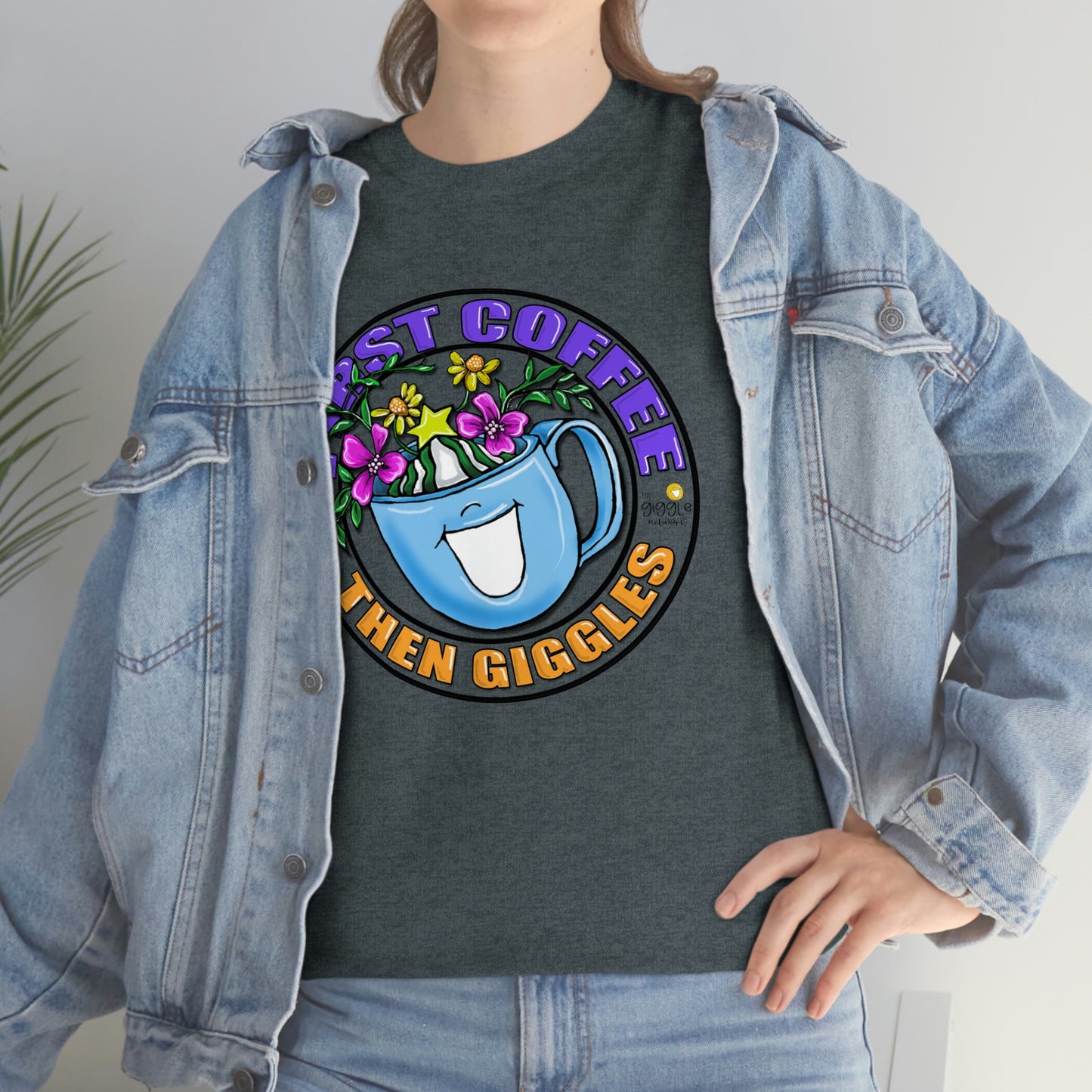 FIrst Coffee Then Giggles (FULL COLOR) by The Giggle Network (TM) created and Illustrated by Laurie Repetto