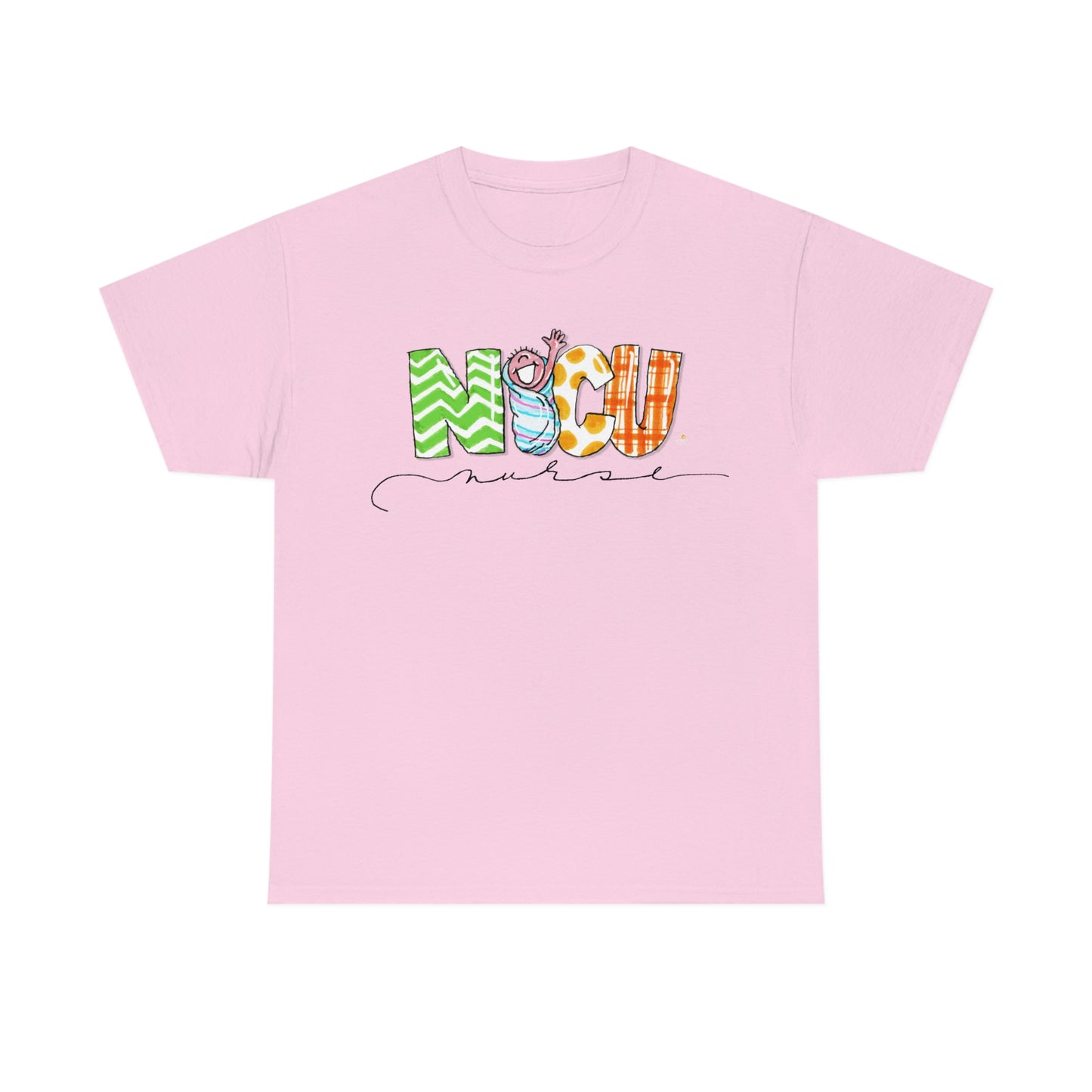 Nicu Nurse w Swaddle from The Giggle Network (TM), NICU Nurse Tshirt, Nicu nurse with baby swaddled, NICU Nurse gift, Nurse Gifts, Nicu Nurse tshirt