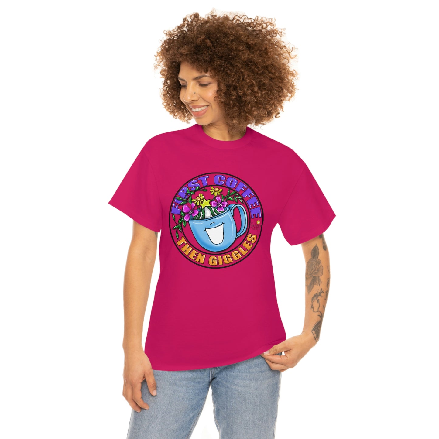 FIrst Coffee Then Giggles (FULL COLOR) by The Giggle Network (TM) created and Illustrated by Laurie Repetto