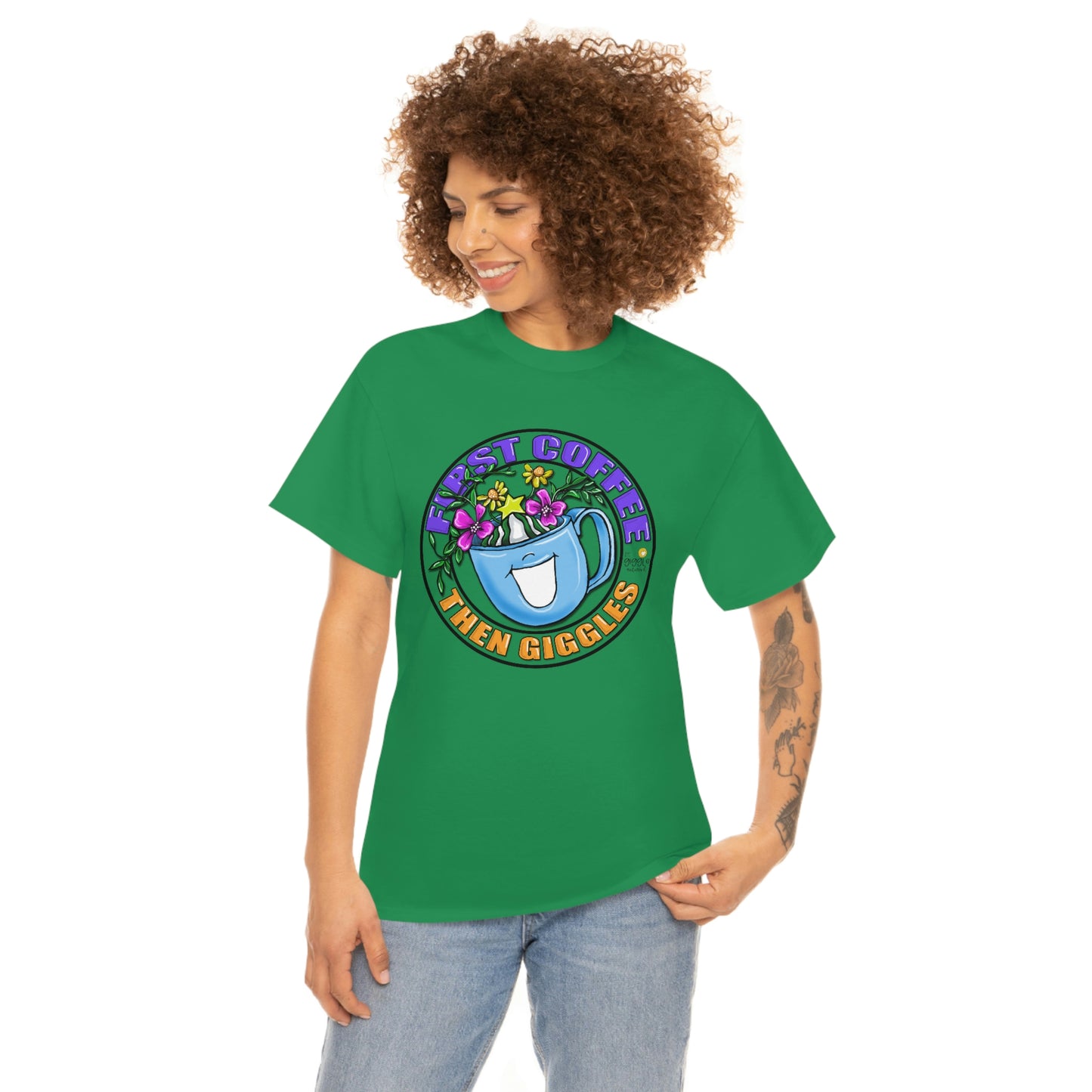 FIrst Coffee Then Giggles (FULL COLOR) by The Giggle Network (TM) created and Illustrated by Laurie Repetto