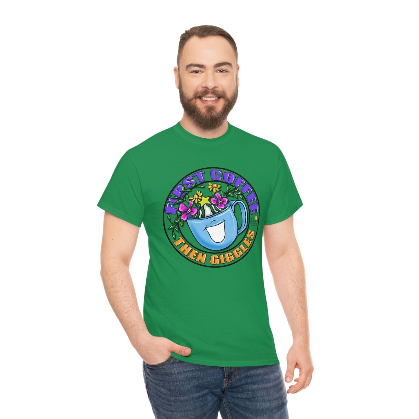 FIrst Coffee Then Giggles (FULL COLOR) by The Giggle Network (TM) created and Illustrated by Laurie Repetto