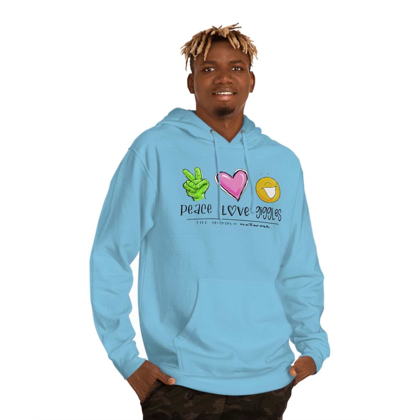 Peace Love Giggles Sweat by The Giggle Network