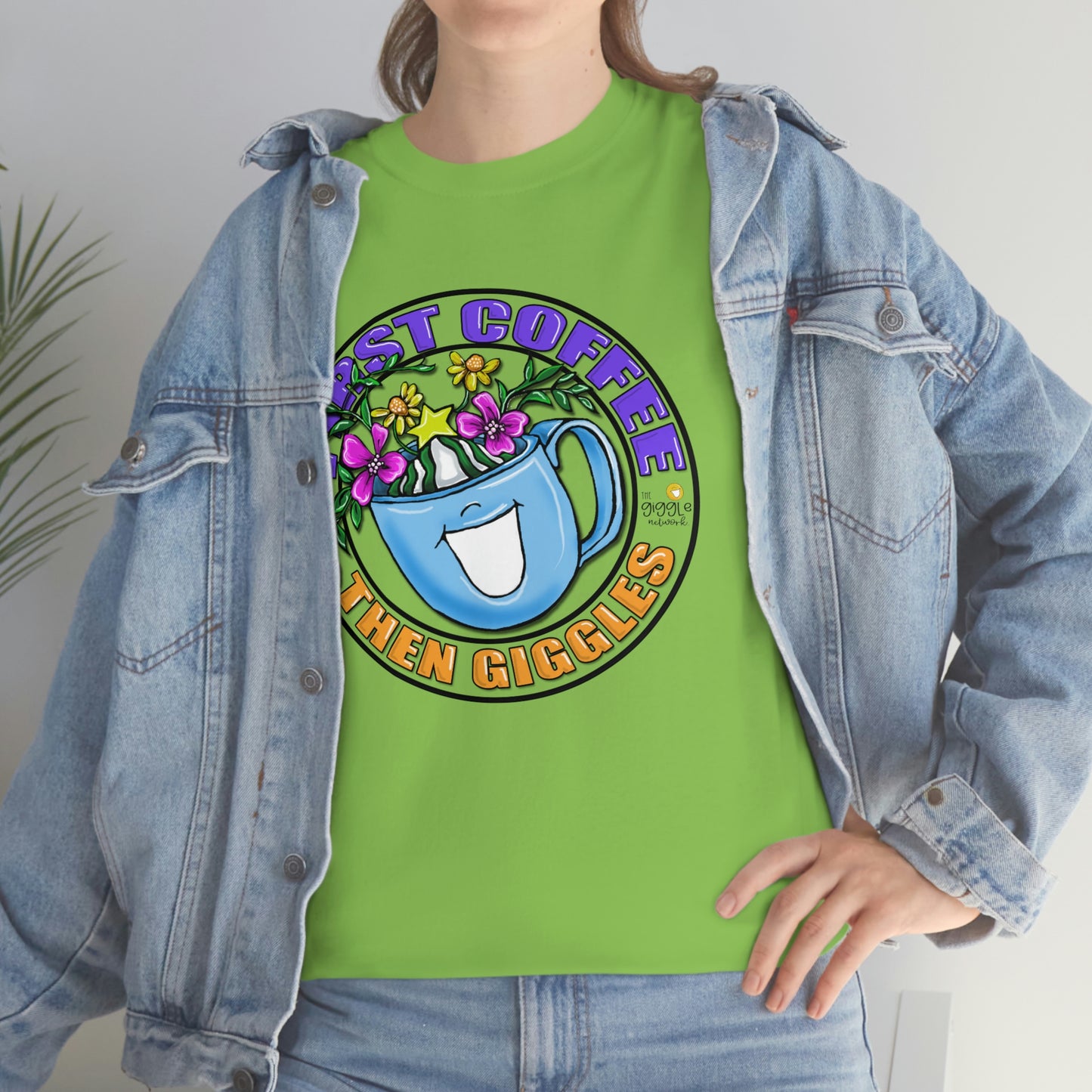 FIrst Coffee Then Giggles (FULL COLOR) by The Giggle Network (TM) created and Illustrated by Laurie Repetto